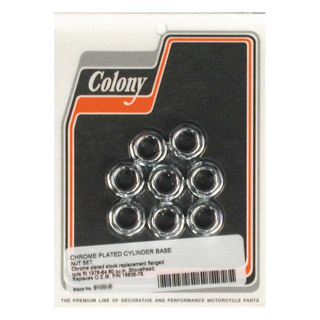 Colony Cyl Base Nut Kit for 79-84 1340Cc Big Twin