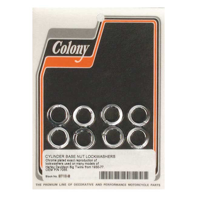 Colony Cyl Base Lock washers for 30-78 Ohv & Sv Big Twin; 57-86 XL