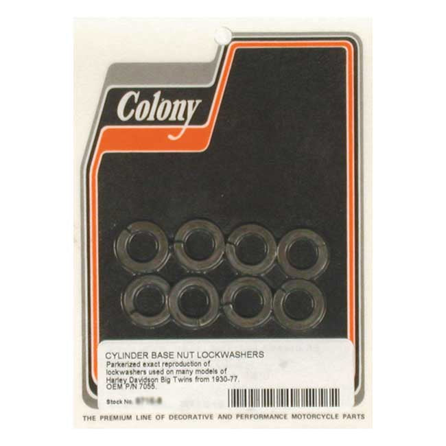 Colony Cyl Base Lock washers for 30-78 Ohv & Sv Big Twin; 57-86 XL