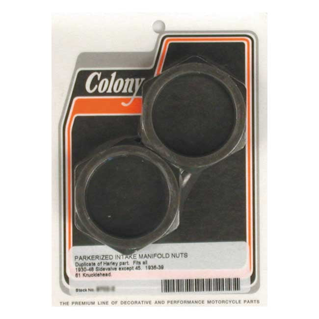 Colony Manifold Nuts, Plumber Style for 34-48 74"/80" Sv; 36-39 61" Ohv; 40-46 45" Wld