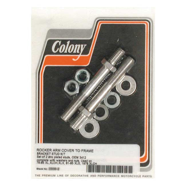 Colony Rocker Cover to Frame Stud Kit – 1978–1985 XL Sportster; XLCH; XLX…