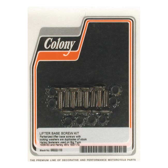 Colony Tappet Block Mount Kit. OEM Style, Black – 30-E53 Big Twin; 1937–1973 45" Flathead