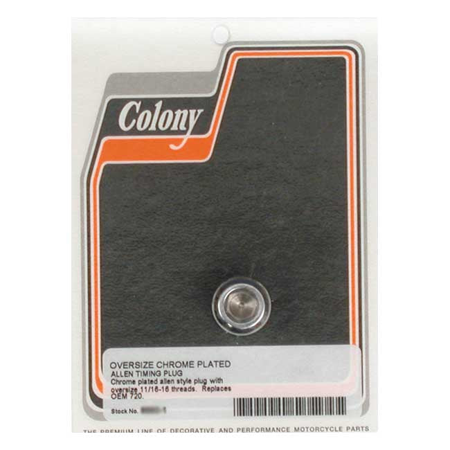 Colony O.S. Timing Plug Only for 38-99 Big Twin(Excl. TC); 52-03 XL