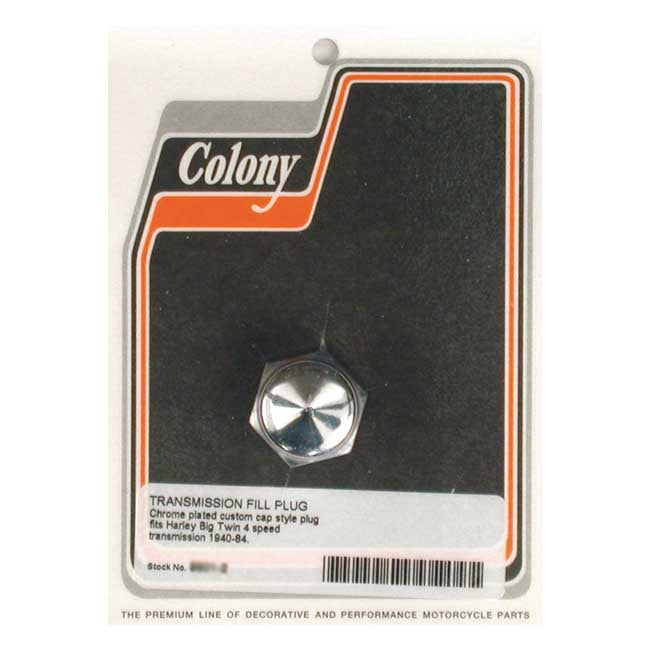 Colony Transmission Fill Plug. Cap Style – 1936–1986 4-Speed Big Twin