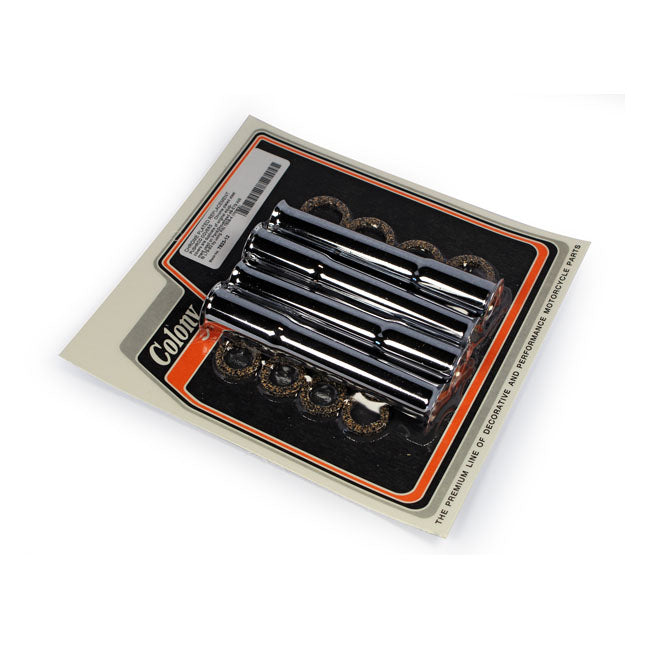Colony, 48-E79 Lower Pushrod Cover Kit. Chrome for 48-65 Panhead; 66-E79 Shovelhead