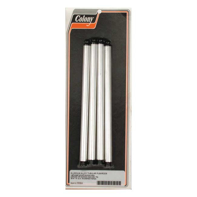 Colony, 61" Knuckle Aluminium Non-Adj. Pushrod Set for 36-47 61" (1000Cc) Knucklehead