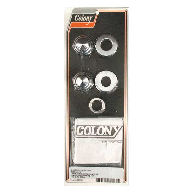 Colony Rear Axle Cap Nut Conv. Kit for 73-Up Big Twin; 79-Up XL