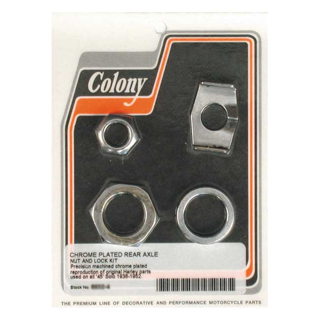 Colony Rear Axle Nut & Lock Kit for 36-52 45" Sv Solo Models