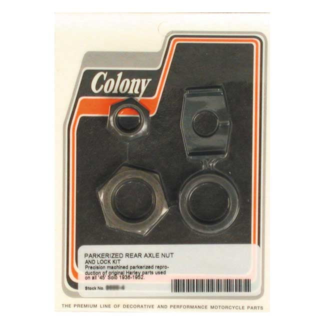 Colony Rear Axle Nut & Lock Kit for 36-52 45" Sv Solo Models