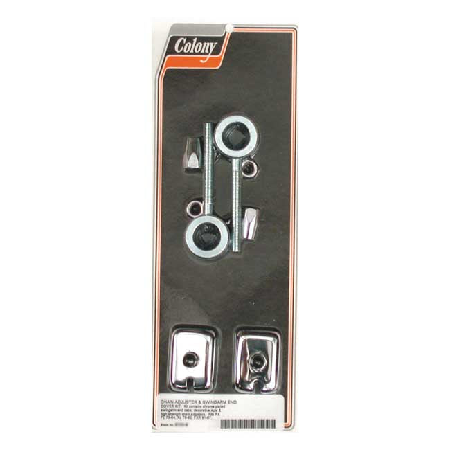 Colony Oem Style Axle Adjusters for 73-86 4-Sp Big Twin; 79-96 XL; 82-94 FXR; 80-83 Flt