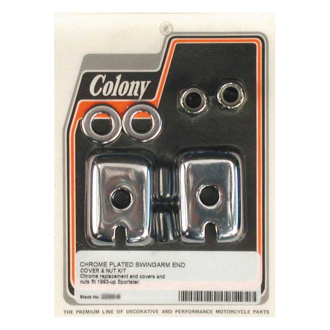 Colony Swingarm End Cap & Nut Kit – 1997–2004 XL Sportster