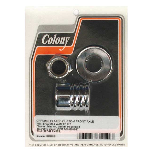 Colony Axle Spacer Kit Front, Grooved for 97-99 FXSTS