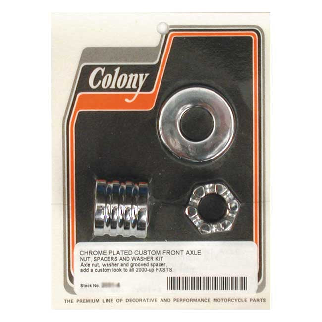 Colony Axle Spacer Kit Front, Grooved for 00-06 FXSTS(Nu