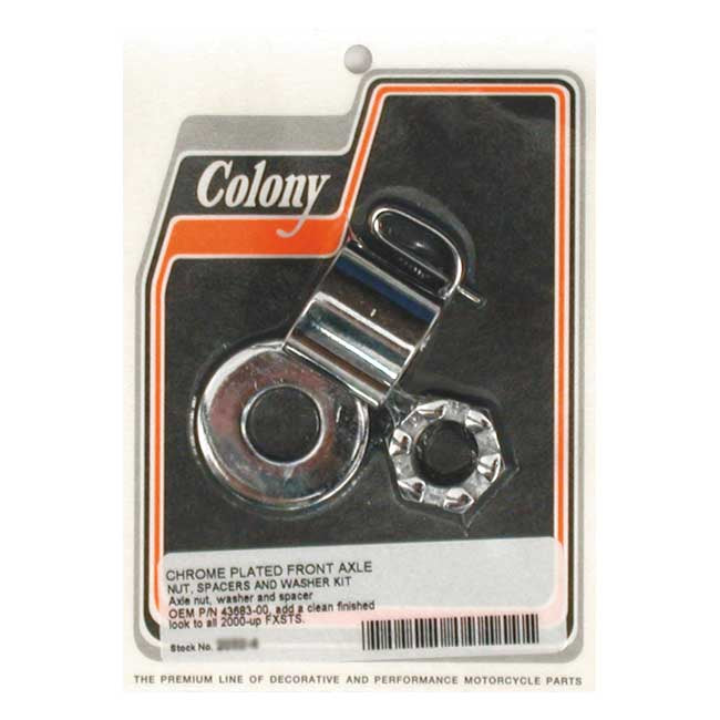 Colony Axle Spacer Kit Front, Smooth for 00-06 FXSTS(Nu
