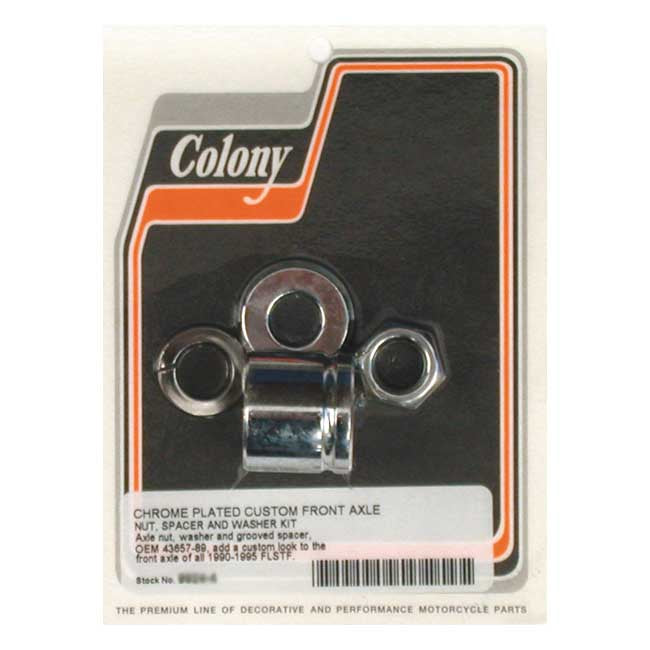 Colony Axle Spacer Kit Front, Grooved for 90-95 FLSTF