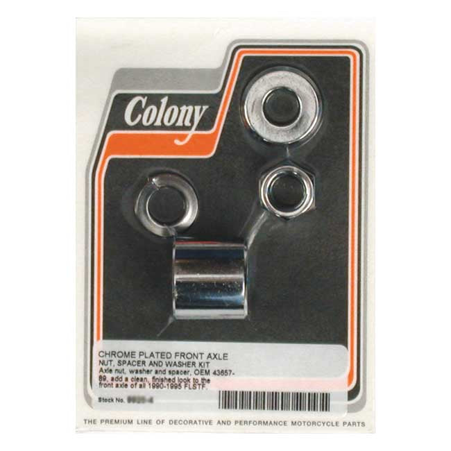Colony Axle Spacer Kit Front, Smooth for 90-95 FLSTF