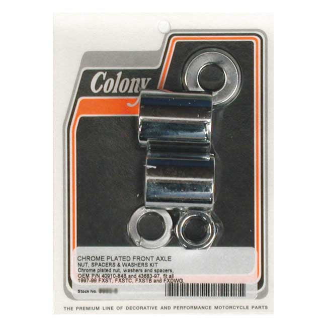 Colony Axle Spacer Kit Front, Smooth for 97-99 FXST/C/B; 97-99 FXDWG
