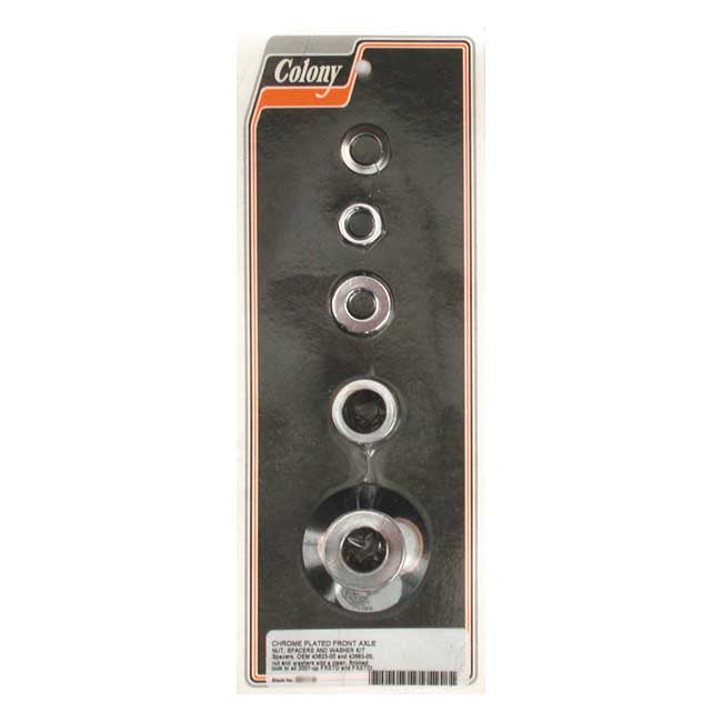 Colony Axle Spacer Kit Front, Smooth for 01-06 FXSTD/I/Di