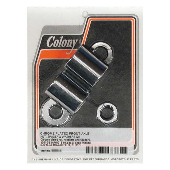 Colony Axle Spacer Kit Front, Smooth for 94-99 FLHR/Ci