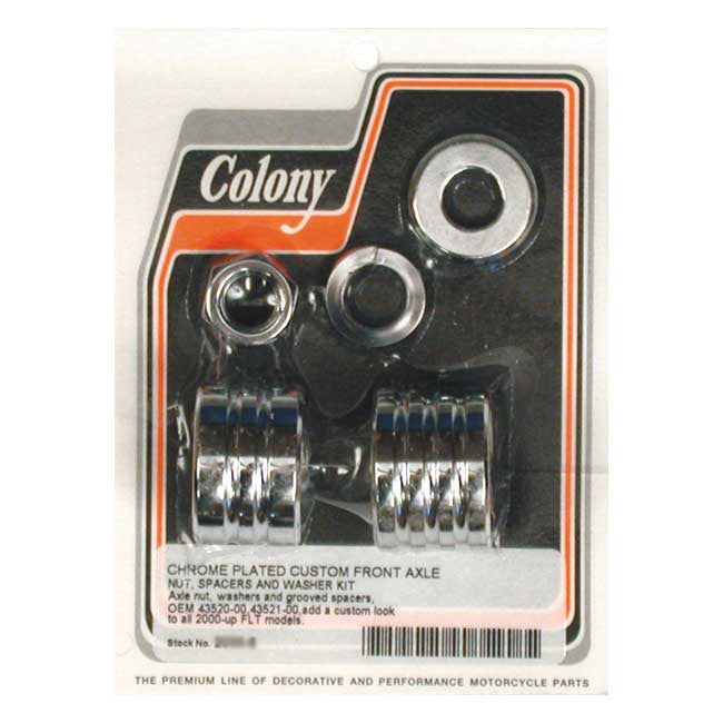 Colony Axle Spacer Kit Front, Grooved for 00-06 All Flt