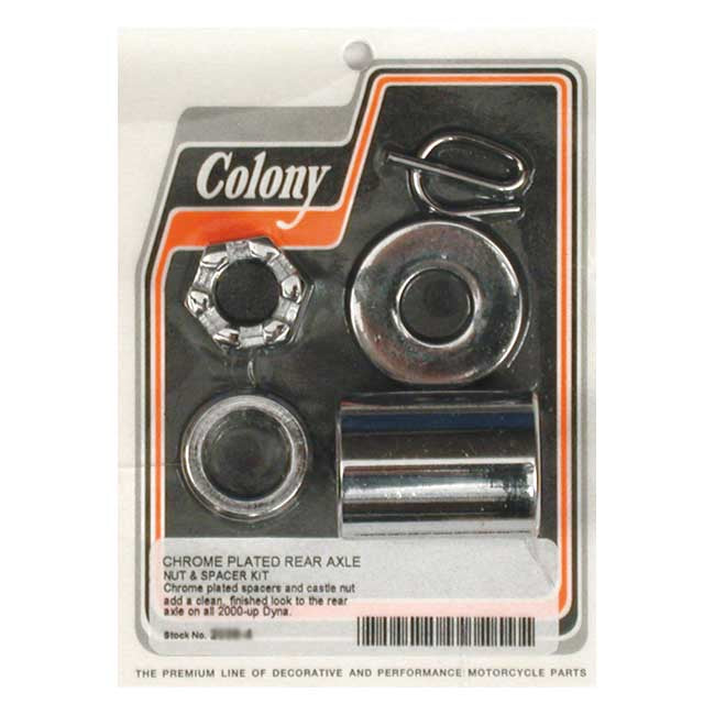 Colony Axle Spacer Kit Rear, Smooth for 00-05 Dyna