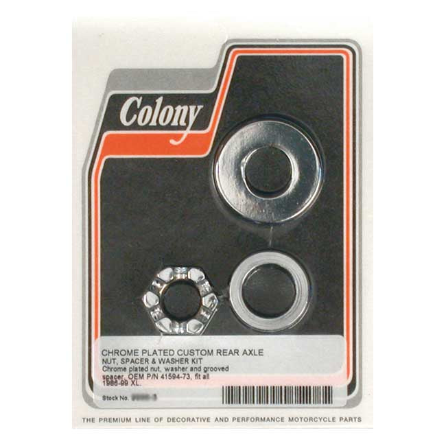 Colony Axle Spacer Kit Rear, Grooved for 86-99 XL