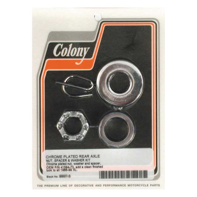 Colony Axle Spacer Kit Rear, Smooth for 86-99 XL