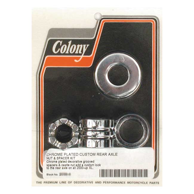 Colony Axle Spacer Kit Rear, Grooved for 00-03 XL