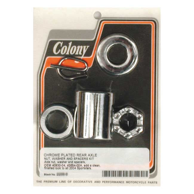 Colony Axle Spacer Kit Rear, Smooth for 2004 XL