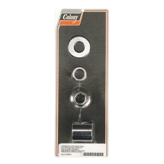 Colony Axle Spacer Kit Rear, Smooth for 05-06 XL