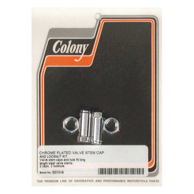 Colony Valve Stem Caps. Long Length for Multifit