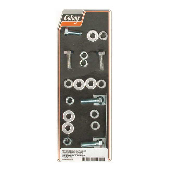 Colony, Transmission Mount Kit. Zinc for 65-E77 Big Twin