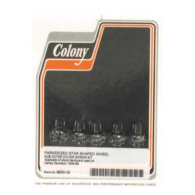 Colony Star Hub Screws & Washer Set for 36-66 Big Twin