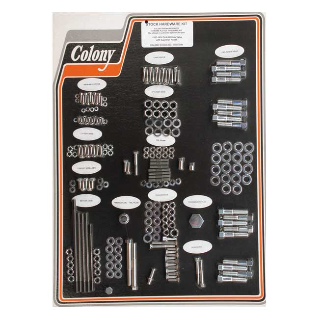 Colony Motor Screw Set – 1937–1939 74"/80" U Models WITH CAST…