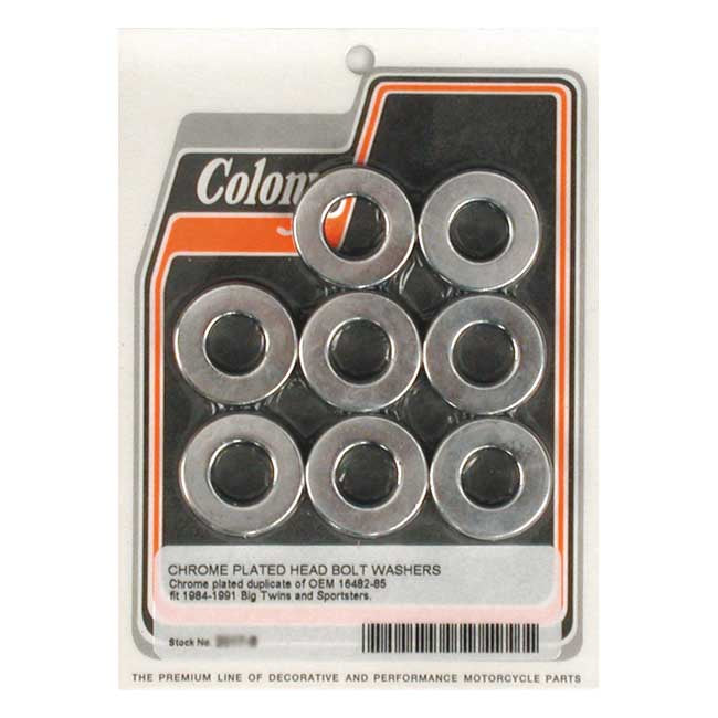 Colony Head Bolt Washer Set for 84-90 Big Twin; 1986 XL