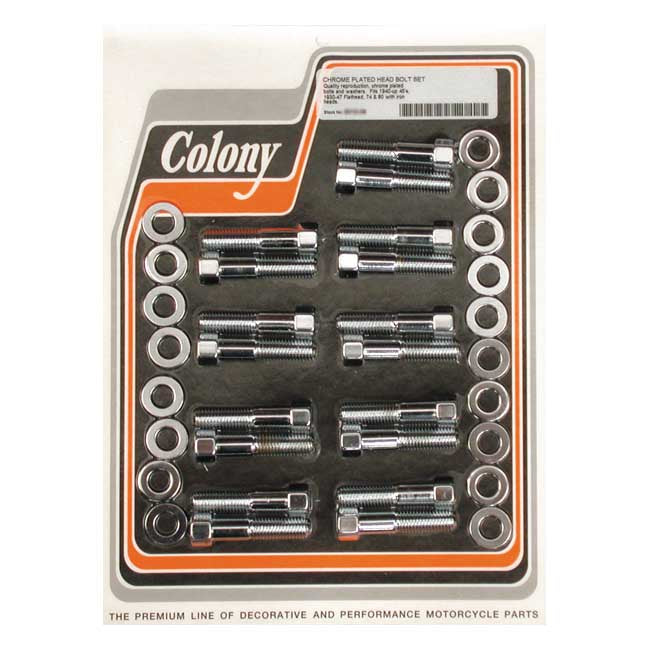 Colony Head Bolt Kit for 37-48 74"/80" Sv Big Twin; 29-50 45" Sv