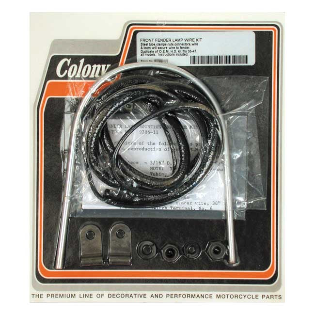 Colony Fender Lamp Wire Kit for 35-47 All H-D