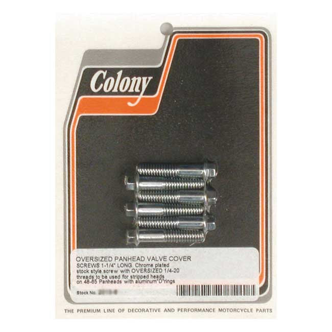 Colony, Oversized Panhead Rocker Cover Screw Set for 48-65 Panhead