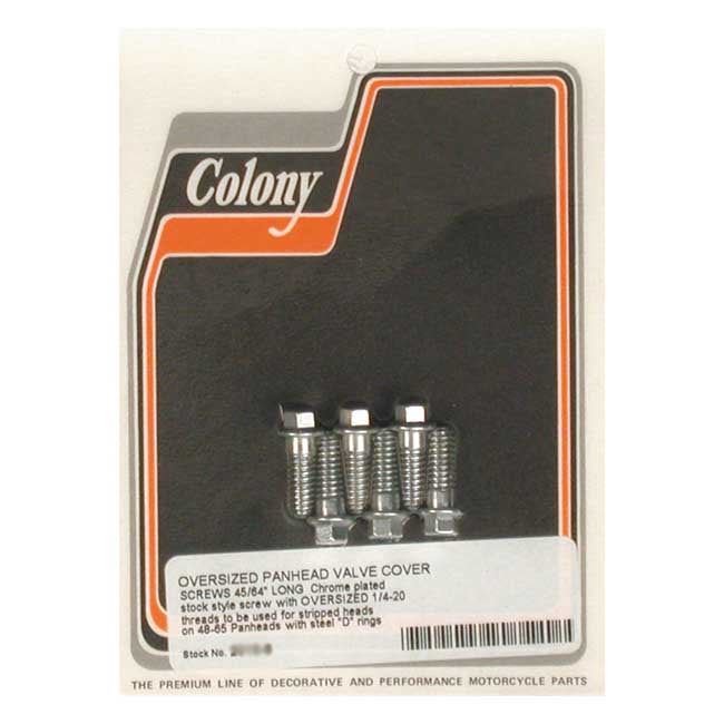 Colony, Oversized Panhead Rocker Cover Screw Set for 48-65 Panhead
