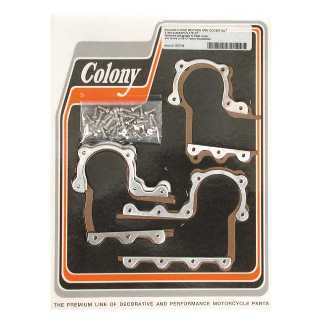 Colony Rocker Cover Nut Strip Kit for 36-47 Knuckle