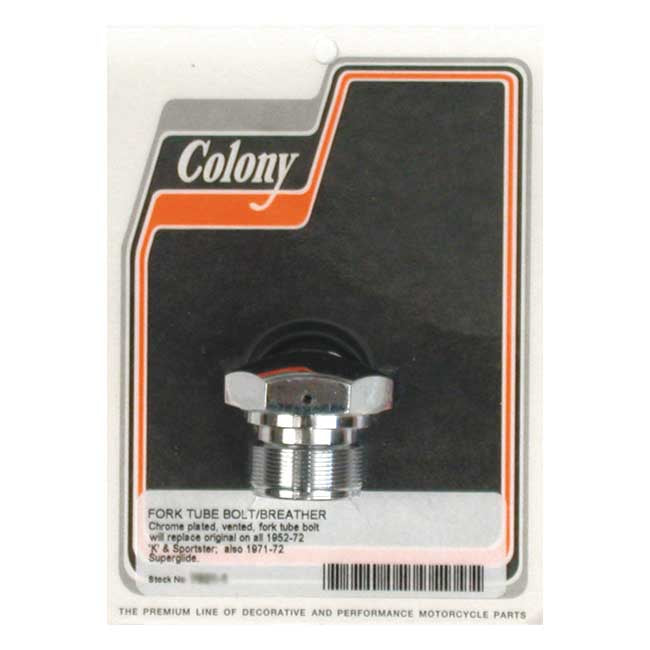 Colony, Fork Tube Cap Bolts for 52-72 K, XL; 71-72 FX