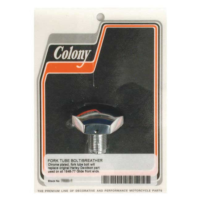 Colony, Fork Tube Cap Bolts for 49-E77 Big Twin