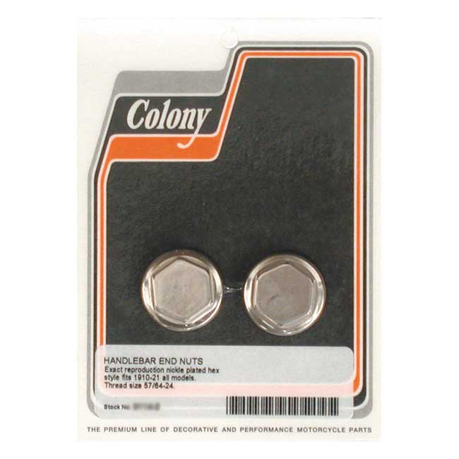 Colony Handlebar End Plugs for 1910-21 All H-D Models