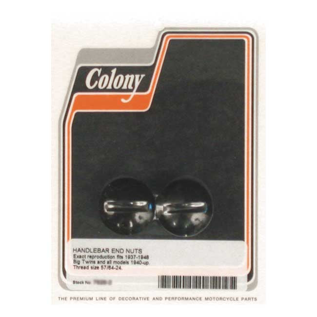 Colony Handlebar End Plugs for 1922-30 All H-D (Excl. 1 Cyl.); 1937-48 Big Twin And 1940-73 45" Sv