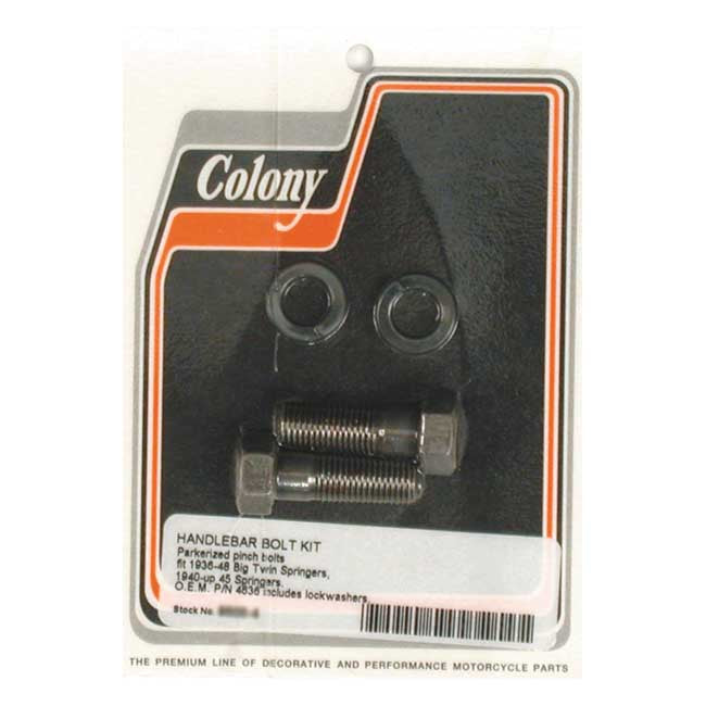 Colony Springer Handlebar Pinch Bolts for 36-48 Big Twin; 40-57 45" Sv