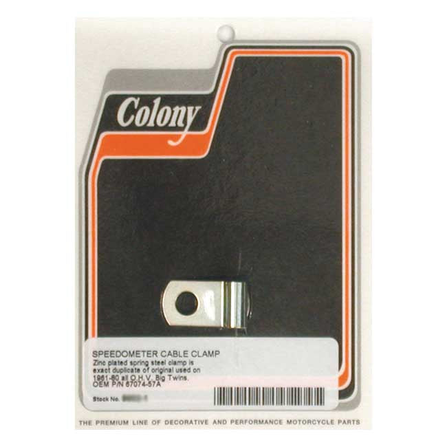 Colony, Speedo Cable Clamp. Zinc Plated for 61-80 Big Twin