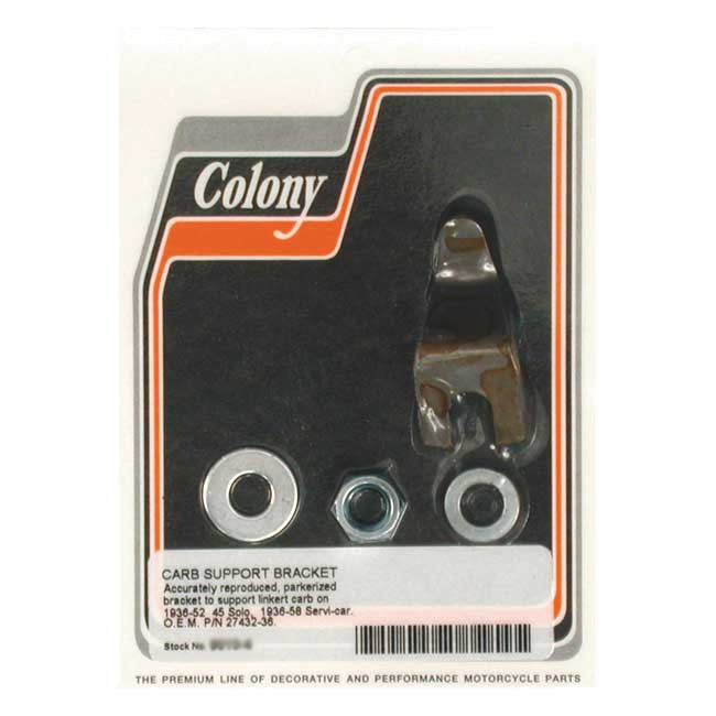 Colony Linkert Support Bracket Set – 1936–1952 45" Flathead Solo; 1936–1958…