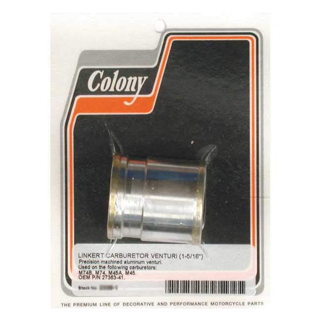 Colony Venturi for 1-1/2" Linkert Carb – M-25/45/45A/74/74B/75A