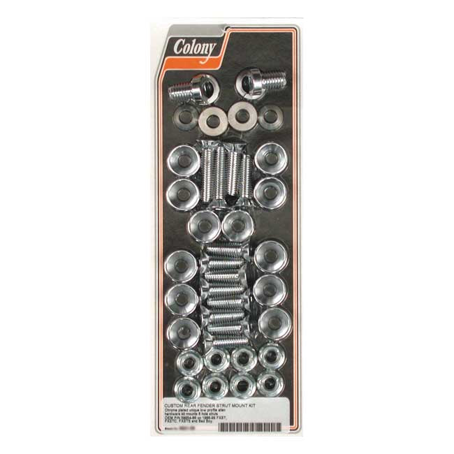 Colony Fender Strut Mount Kit. Chrome – 1986–1999 FXST; FXSTC; FXSTS (6-Hole…