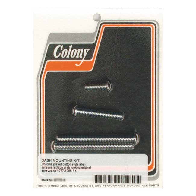 Colony Dash Mount Kit. Chrome Button Head – 1977–1984 FXS; FXEF; FXS-80; FXEF-80…